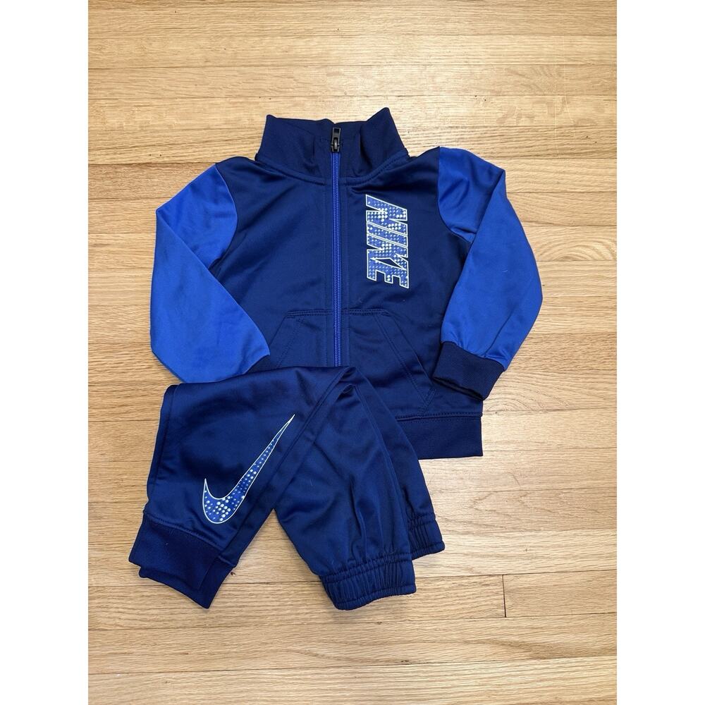 Nike Dri-Fit Toddler 18M Navy Blue Baby Jacket and Pants Tracksuit Set - Picture 2 of 14